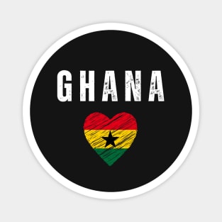 Ghana flag, ghana heart Magnet